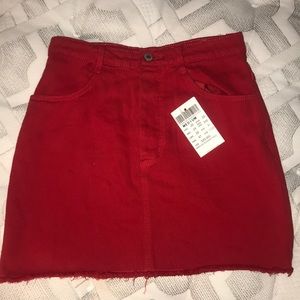 RED JEAN BRANDY SKIRT BRAND NEW